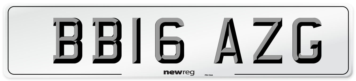 BB16 AZG Number Plate from New Reg